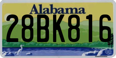 AL license plate 28BK816