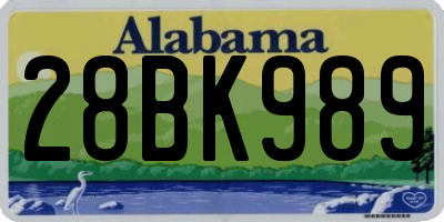 AL license plate 28BK989