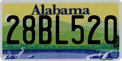 AL license plate 28BL520