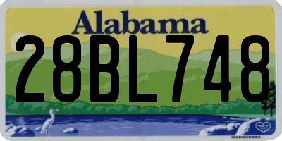 AL license plate 28BL748