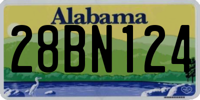 AL license plate 28BN124