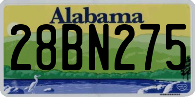 AL license plate 28BN275