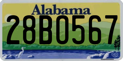 AL license plate 28BO567
