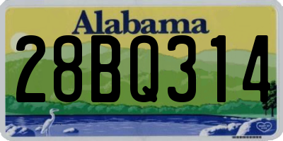 AL license plate 28BQ314