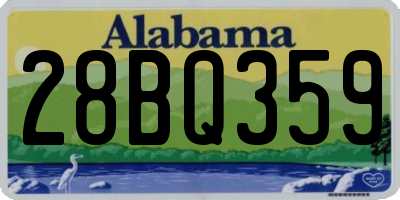AL license plate 28BQ359