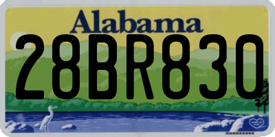 AL license plate 28BR830