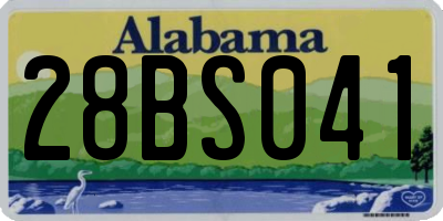 AL license plate 28BS041
