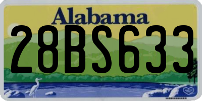 AL license plate 28BS633