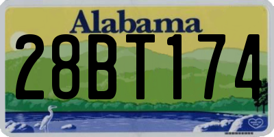 AL license plate 28BT174