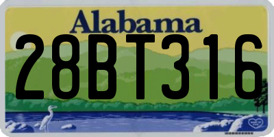 AL license plate 28BT316