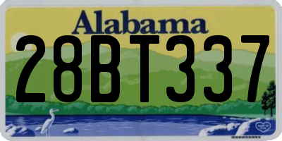 AL license plate 28BT337