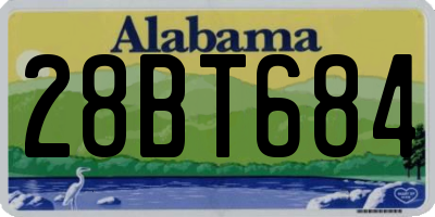 AL license plate 28BT684