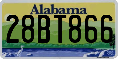 AL license plate 28BT866