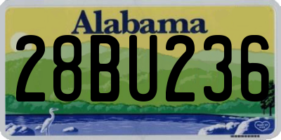 AL license plate 28BU236