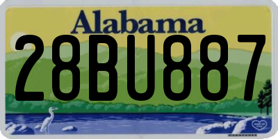 AL license plate 28BU887