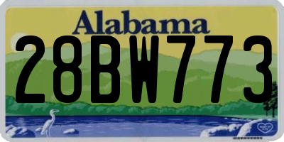 AL license plate 28BW773