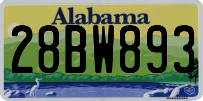 AL license plate 28BW893