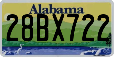 AL license plate 28BX722