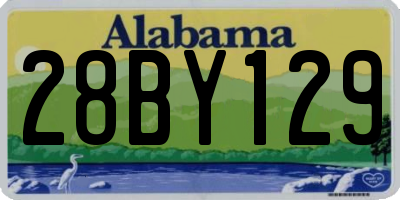 AL license plate 28BY129