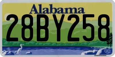AL license plate 28BY258