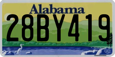 AL license plate 28BY419