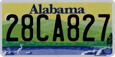 AL license plate 28CA827
