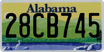 AL license plate 28CB745