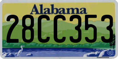 AL license plate 28CC353