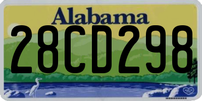 AL license plate 28CD298