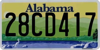 AL license plate 28CD417