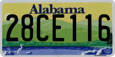 AL license plate 28CE116