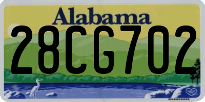 AL license plate 28CG702