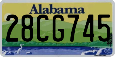 AL license plate 28CG745