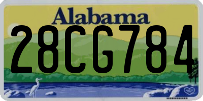 AL license plate 28CG784