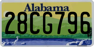 AL license plate 28CG796