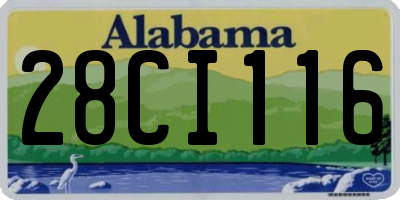 AL license plate 28CI116