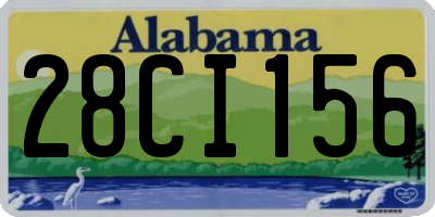 AL license plate 28CI156