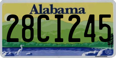 AL license plate 28CI245