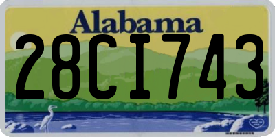 AL license plate 28CI743
