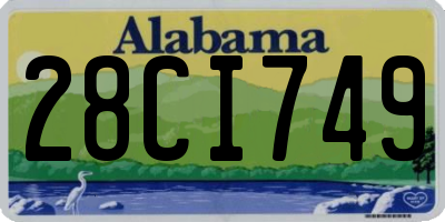 AL license plate 28CI749
