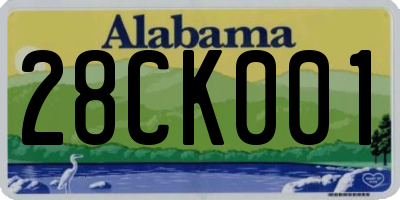 AL license plate 28CK001