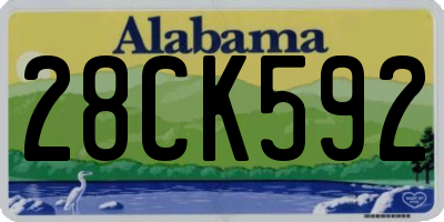 AL license plate 28CK592