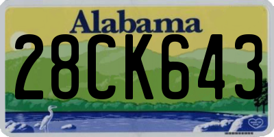 AL license plate 28CK643