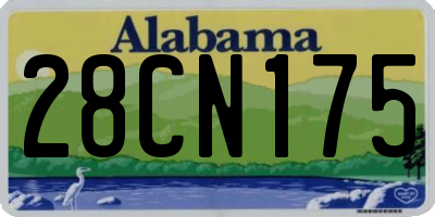 AL license plate 28CN175