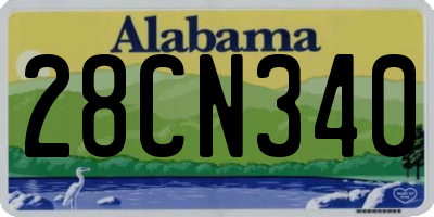 AL license plate 28CN340
