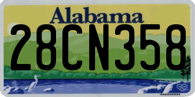 AL license plate 28CN358