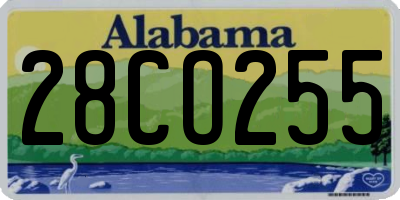 AL license plate 28CO255