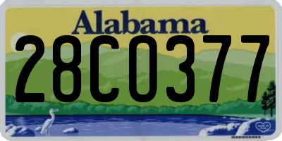 AL license plate 28CO377
