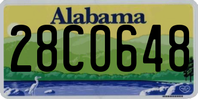 AL license plate 28CO648