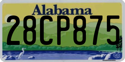 AL license plate 28CP875